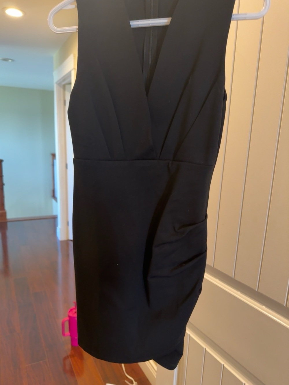 Lulu's Black V-Neck Sleeveless Mini Dress
